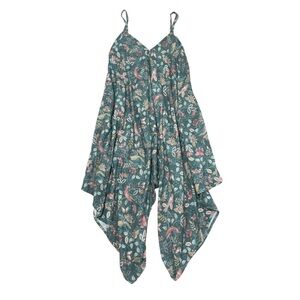 World Market Bohemian Crotch Drop Harem Spaghetti Strap Tank Dress Jumpsuit S/M